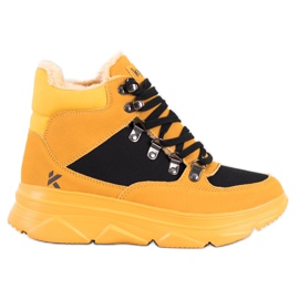 Kylie Könnyű sportcsapdák a platformon fekete sárga Kylie Könnyű sportcsapdák a platformon fekete sárga