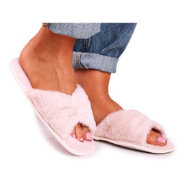 Női szőrme papucs bézs íj Női szőrme papucs bézs íj