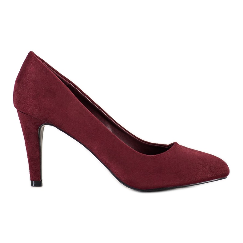 Renda Maroon Suede szivattyúk piros