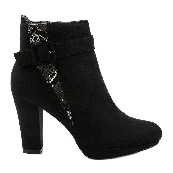 Fekete csizma a poszton Lysianassa öko-velúrral