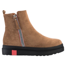 Seastar Csizma a fekete platformon barna sokszínű