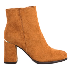 SHELOVET Csizma aranybetéttel barna SHELOVET Csizma aranybetéttel barna