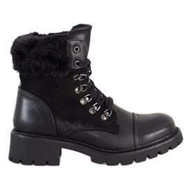 Super Mode Meleg, kötött csizma fekete