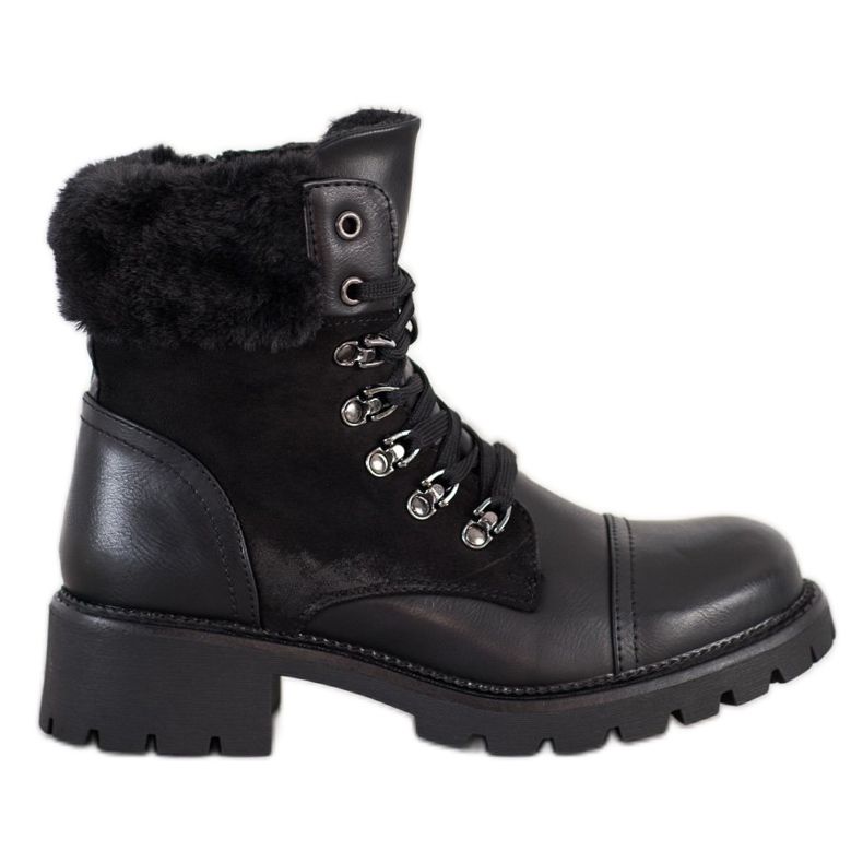 Super Mode Meleg, kötött csizma fekete