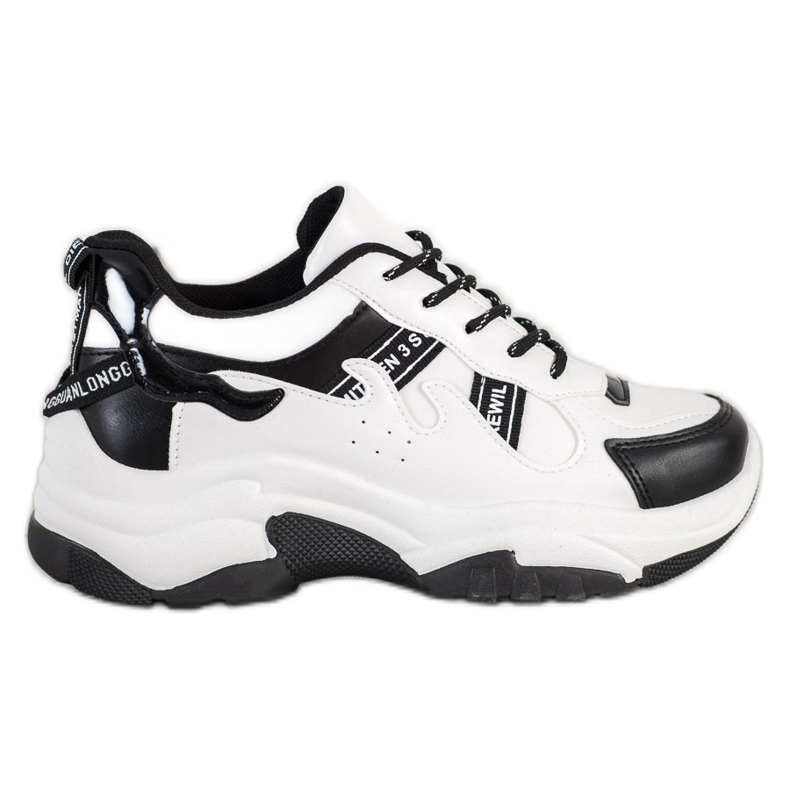 SHELOVET Kényelmes Eco bőr cipők fehér fekete