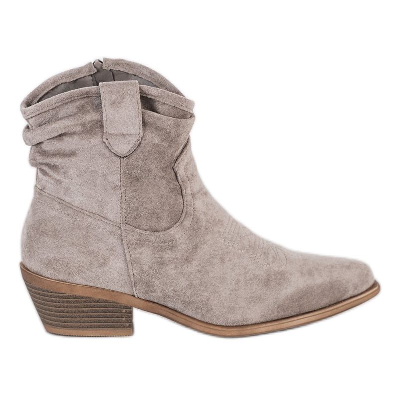 Cm Paris Velúr cowboy csizma bézs