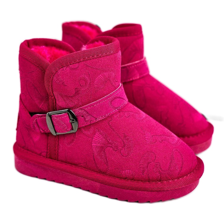 Apawwa Gyermek hócsizma szőrme Fuchsia Kawai rózsaszín