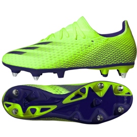 Adidas X Ghosted.3 Sg M EG8176 futballcipő sokszínű zöld