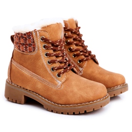 Apawwa Gyermek meleg csizma Traperki Beżowe Forest bézs barna Apawwa Gyermek meleg csizma Traperki Beżowe Forest bézs barna