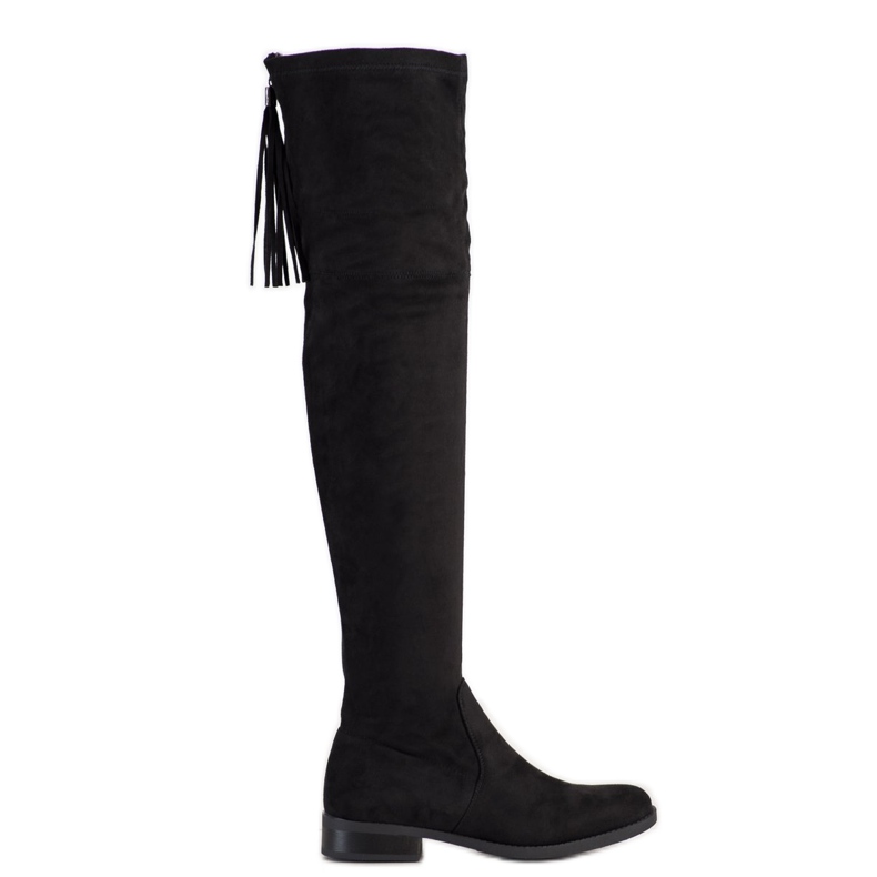 Forever Folie Magas combcsizma rojtokkal fekete