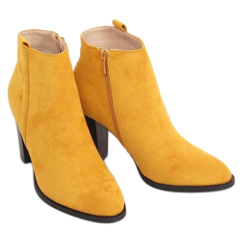 Klasszikus magas sarkú cipő UK09P Sárga méz