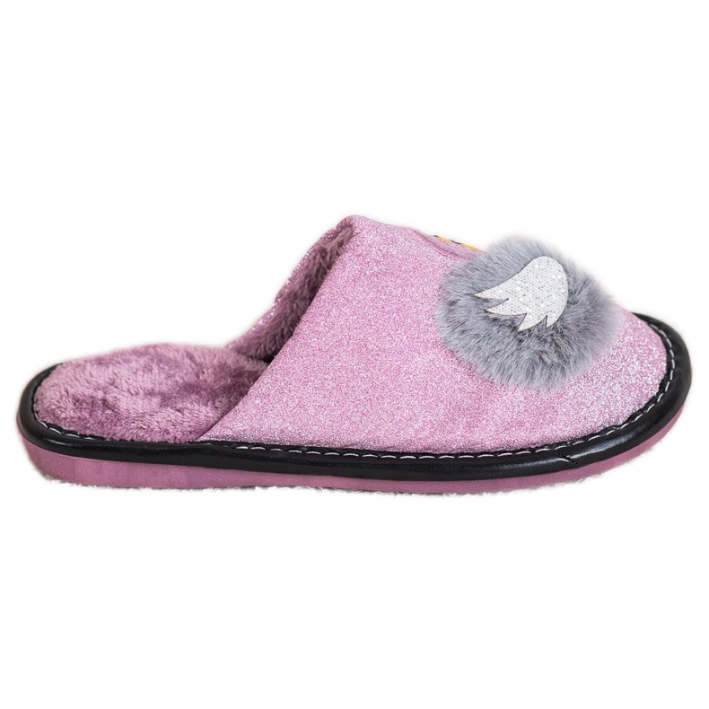 Bona Stílusos papucs alkalmazással ibolya ezüst szürke