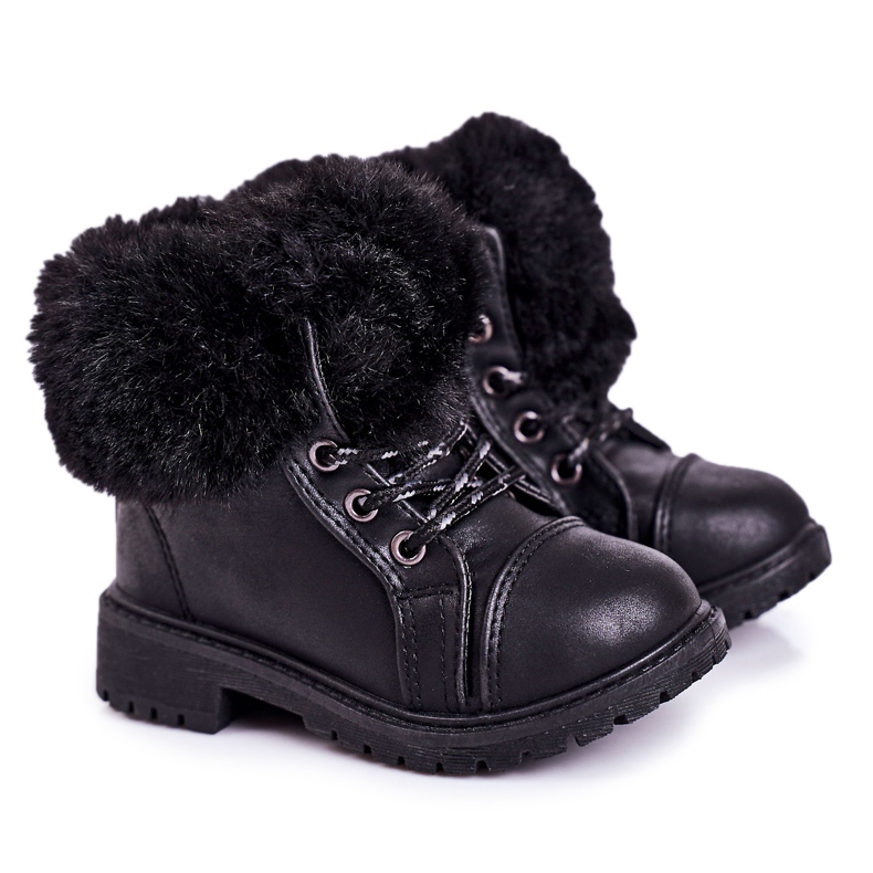 Gyermek meleg csapdázók Fur Black Nella fekete