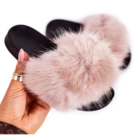 PS1 Gyermek bézs Fashionista Fur papucs PS1 Gyermek bézs Fashionista Fur papucs