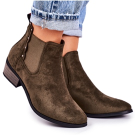 PJ1 Női klasszikus Chelsea csizma Suede Dark Green Walker csizma khaki zöld PJ1 Női klasszikus Chelsea csizma Suede Dark Green Walker csizma khaki zöld