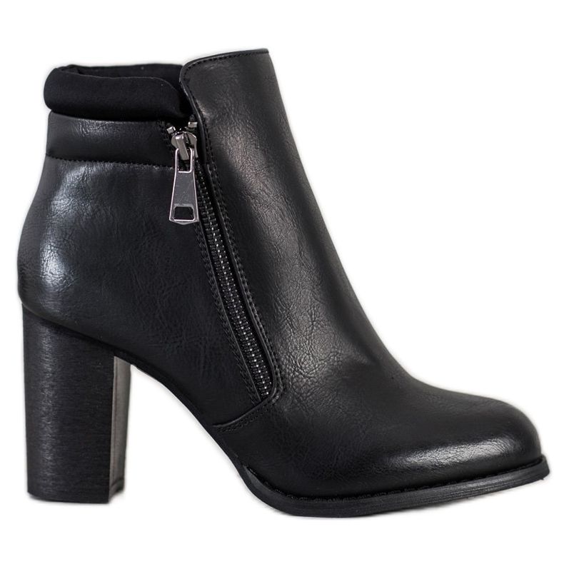 Super Mode Klasszikus cipő cipzárral fekete Super Mode Klasszikus cipő cipzárral fekete