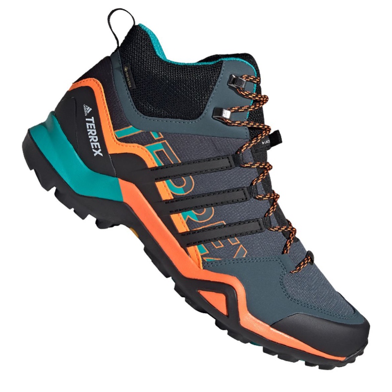 Adidas Terrex Swift R2 Mid Gtx M FV6840 cipő fekete narancssárga szürke zöld