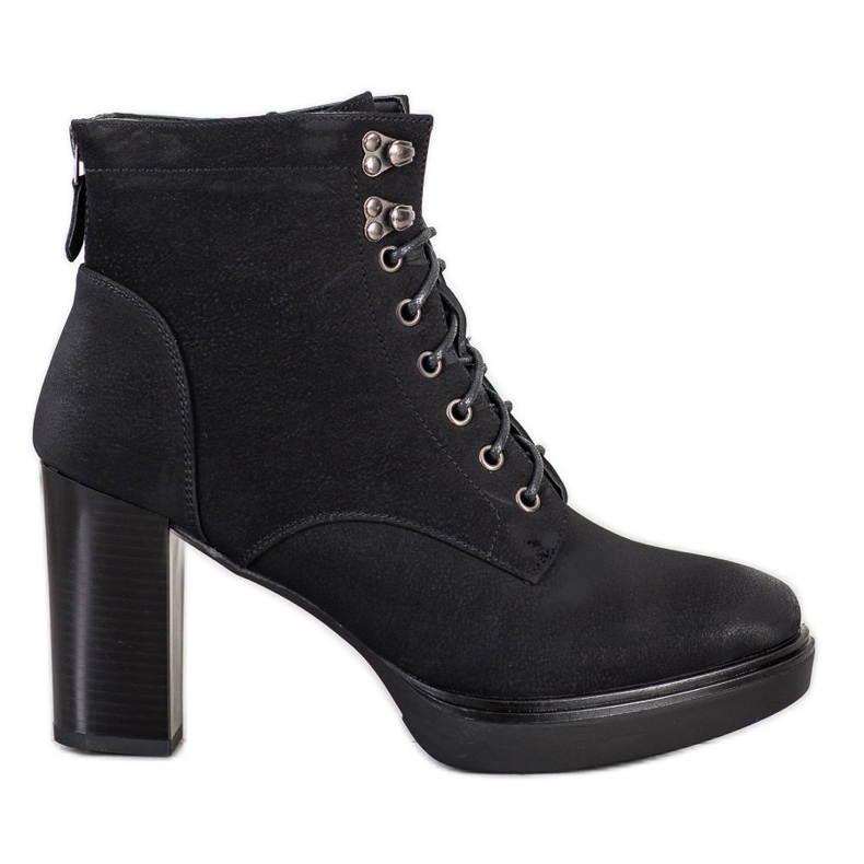 Sabatina Fűzős csizmák egy poszton fekete