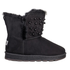 Bona Mukluki Gyöngyökkel fekete