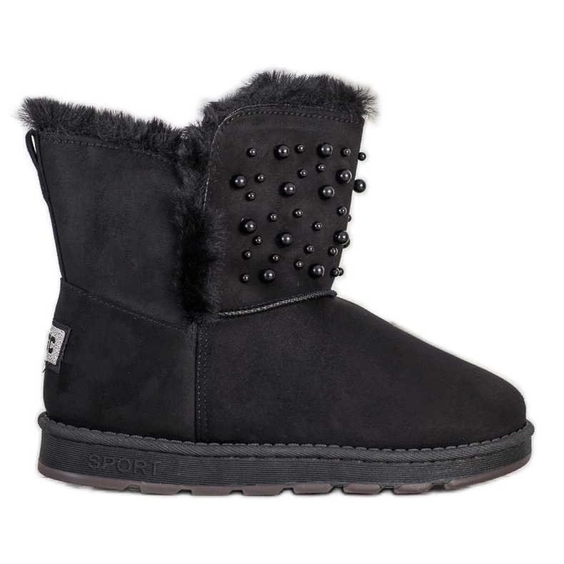 Bona Mukluki Gyöngyökkel fekete