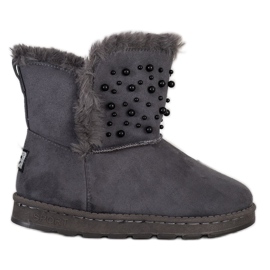 Bona Mukluki Gyöngyökkel szürke