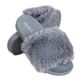 Bona Divat papucsok szőrme szürke