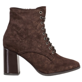 Kylie Kötött bokacsizma barna