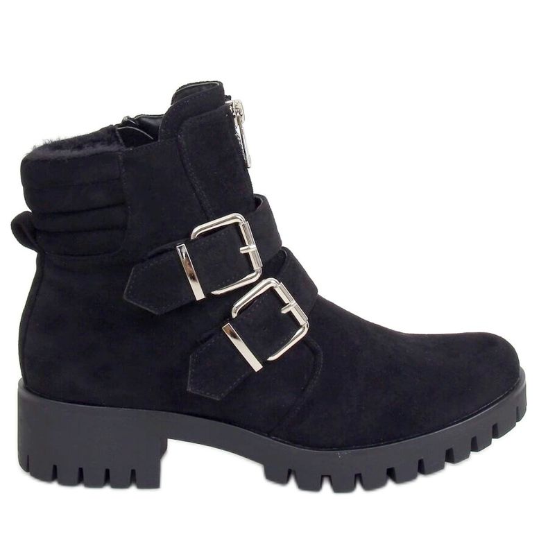 Fekete XJ-30 Fekete csizma a védőn