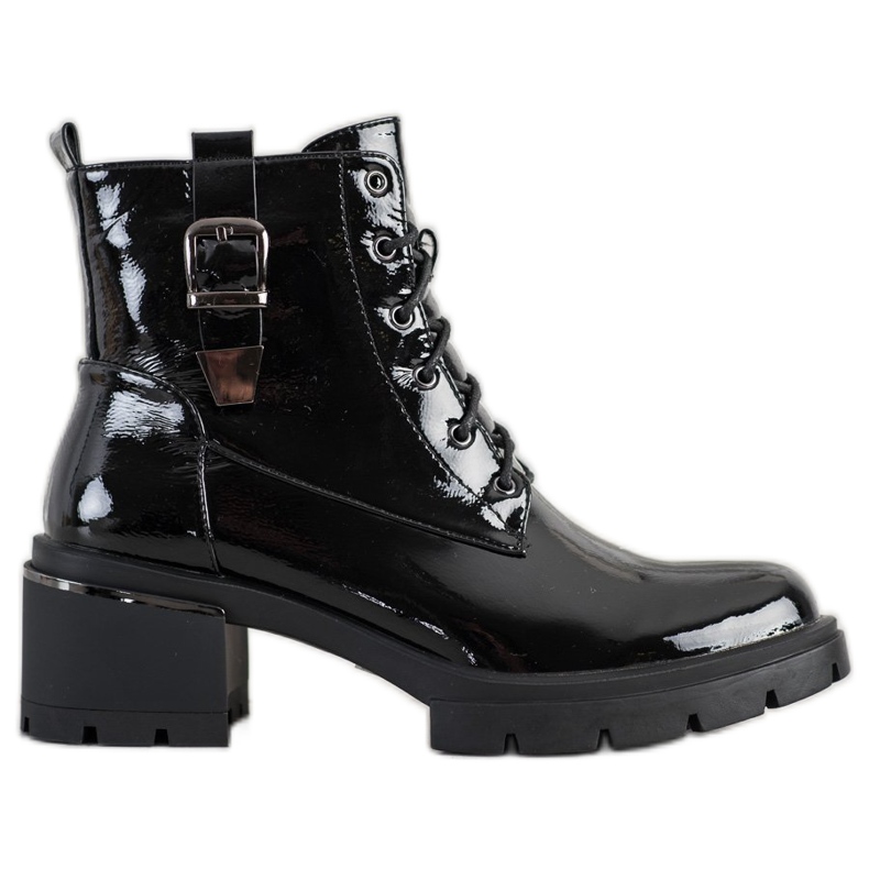 SHELOVET Lakkozott divatmunkások fekete