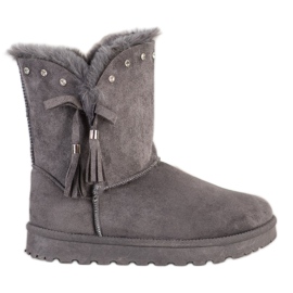 SHELOVET Szürke Mukluki köbös cirkónium -dioxiddal