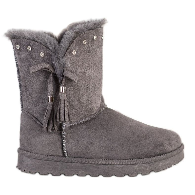 SHELOVET Szürke Mukluki köbös cirkónium -dioxiddal