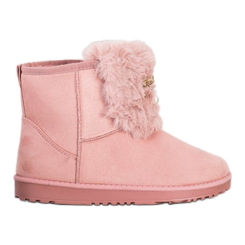 Queentina Meleg Mukluki Díszítéssel rózsaszín