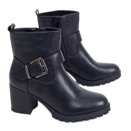 Fekete magas sarkú csizma 7956-GA Black Fekete magas sarkú csizma 7956-GA Black