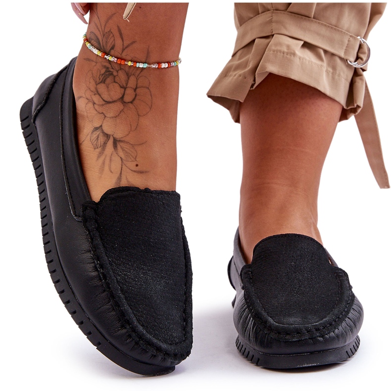 Női klasszikus bőrcipők S.Barski LR97630 Fekete