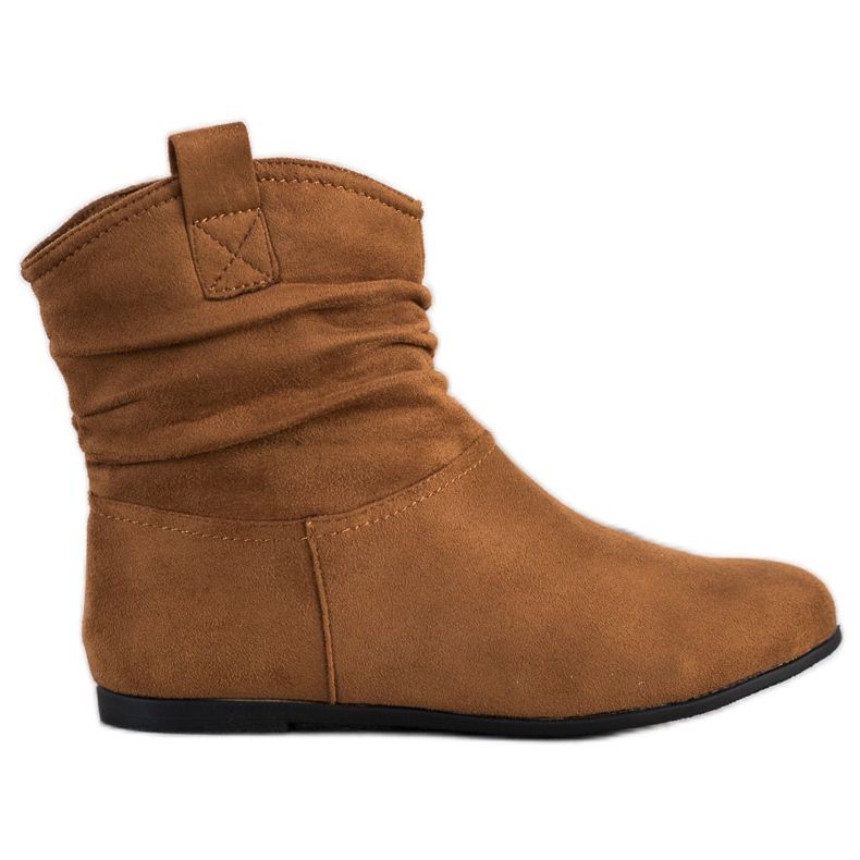 SHELOVET Alkalmi velúr csizma barna