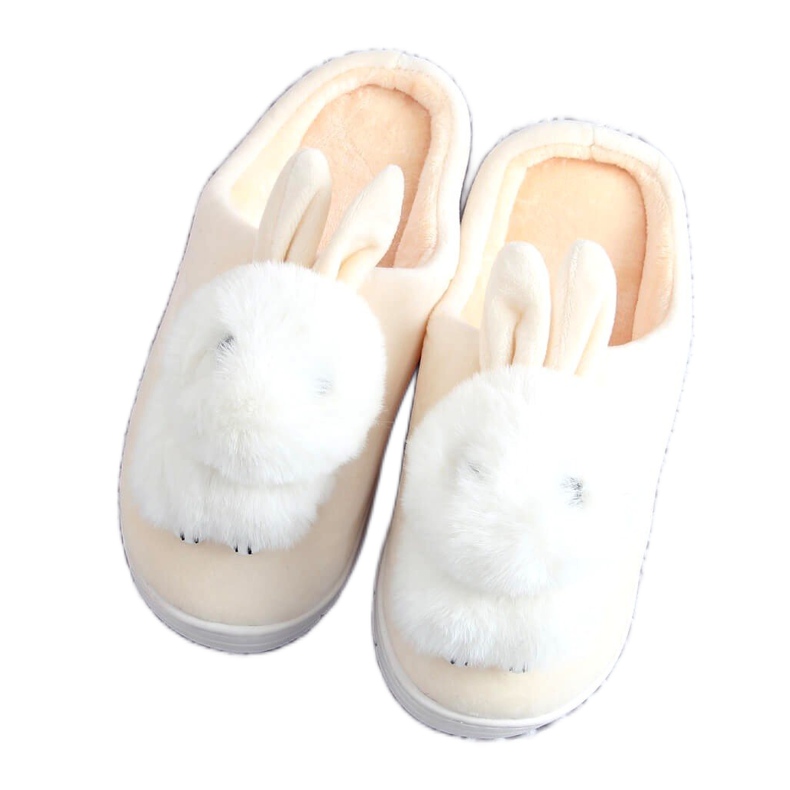 Női papucs nyuszik bézs MA01 Bézs ekru