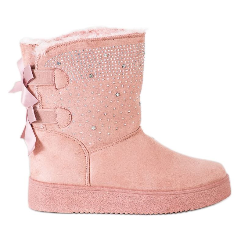 Small Swan Mukluki Kristályokkal rózsaszín