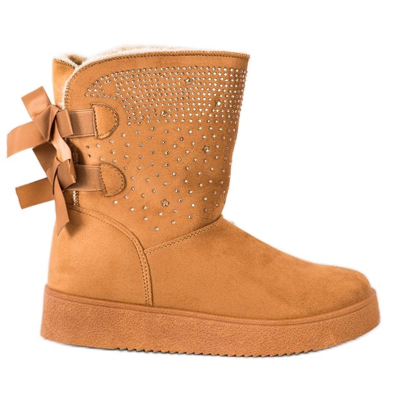 Small Swan Mukluki Kristályokkal barna Small Swan Mukluki Kristályokkal barna