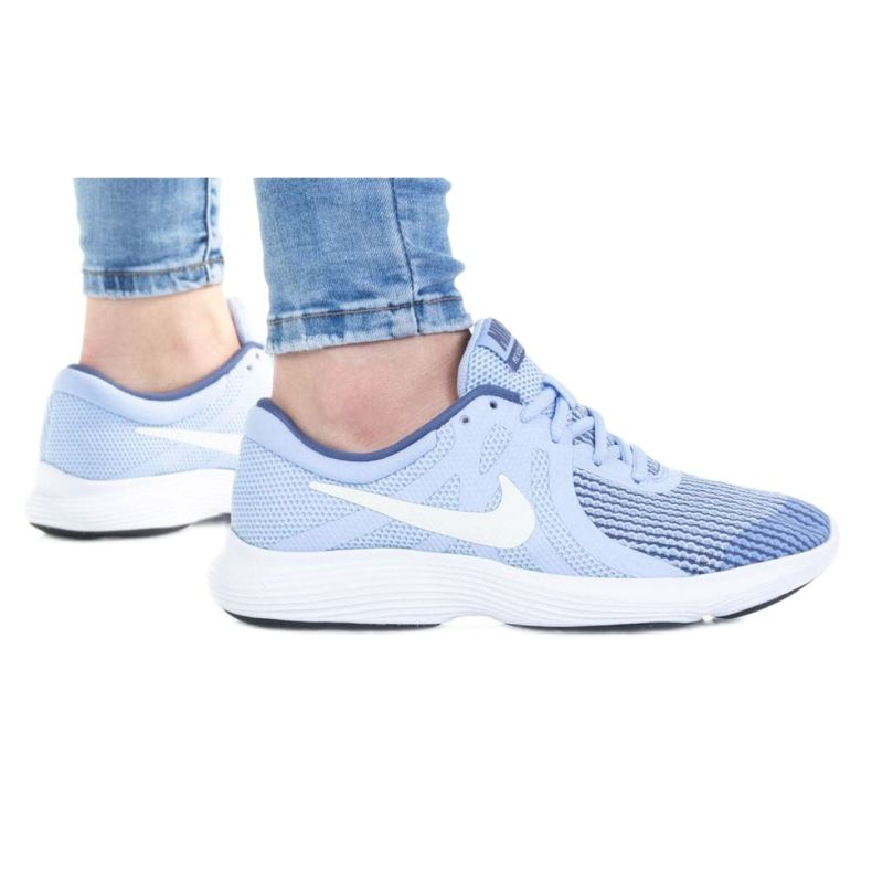 Nike Revolution 4 Gs Jr 943306-401 cipő fehér kék