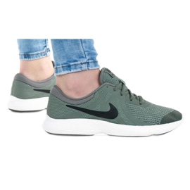 Nike Revolution 4 Gs Jr 943309-300 cipő fekete zöld