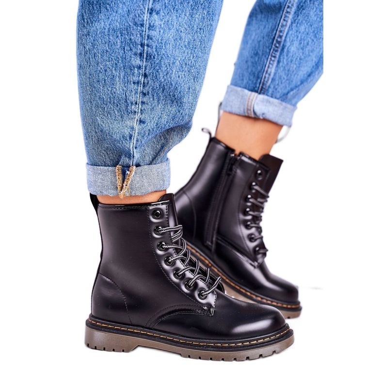 Női meleg csizma Matt Black Thunder fekete