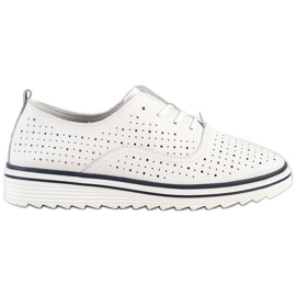 Goodin Áttört bőr lábbeli fehér Goodin Áttört bőr lábbeli fehér