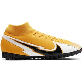 Nike Mercurial Superfly 7 Academy Tf M AT7978 801 futballcipő fekete, sárga, fehér sárgák