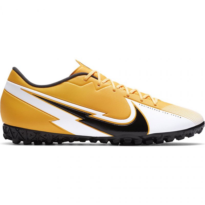 Nike Mercurial Vapor 13 Academy Tf M AT7996 801 futballcipő fekete, narancs, sárga sárgák