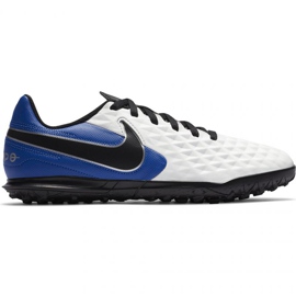 Nike Tiempo Legend 8 Club Tf Jr AT5883 104 futballcipő fekete, kék, fehér fehér Nike Tiempo Legend 8 Club Tf Jr AT5883 104 futballcipő fekete, kék, fehér fehér