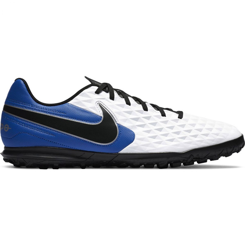 Nike Tiempo Legend 8 Club Tf M AT6109 104 futballcipő fekete, kék, fehér fehér Nike Tiempo Legend 8 Club Tf M AT6109 104 futballcipő fekete, kék, fehér fehér