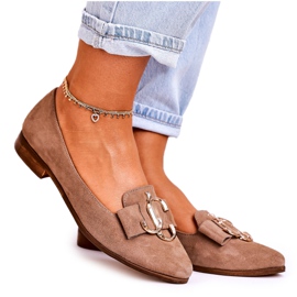 Nicole Női Suede Loafers balerinák Világosbarna Mary-Jane Nicole Női Suede Loafers balerinák Világosbarna Mary-Jane