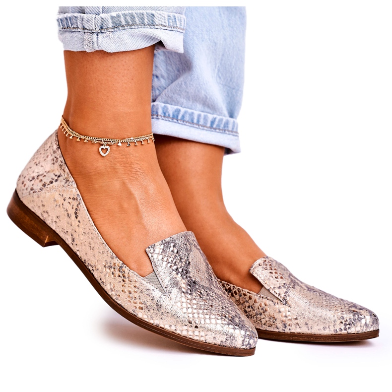 Nicole Női bőrcipők Állatminta Arany Scarlett sokszínű aranysárga