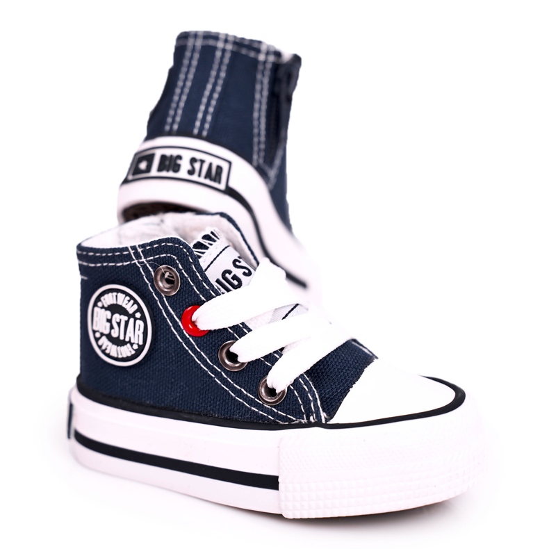 Gyermek magas cipők cipzárral Big Star HH374189 Navy Blue kék kék