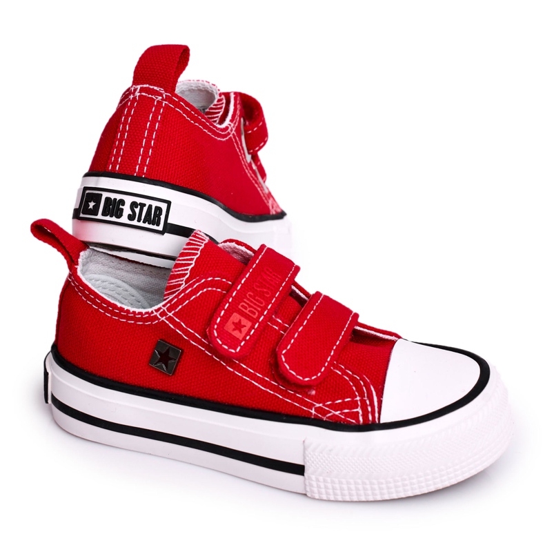 Big Star Gyermek alacsony cipők tépőzáras nagy csillaggal HH374098 Red piros piros